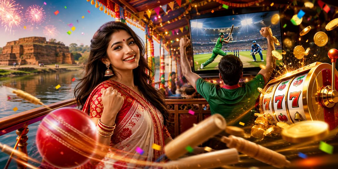 বগুড়ায় পহেলা বৈশাখে একজন খেলোয়াড় 6033 - এ ক্রিকেট বেটিং উপভোগ করছেন