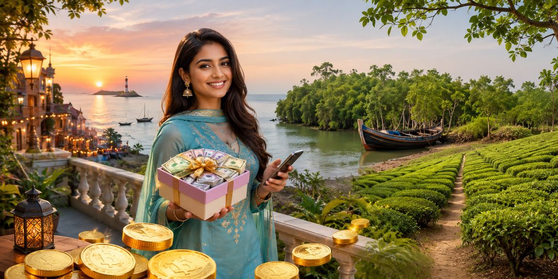 সুন্দরবন অঞ্চলে চা বাগানে মোবাইলে 6033 ক্যাসিনো উপভোগ করছেন একজন ব্যবহারকারী