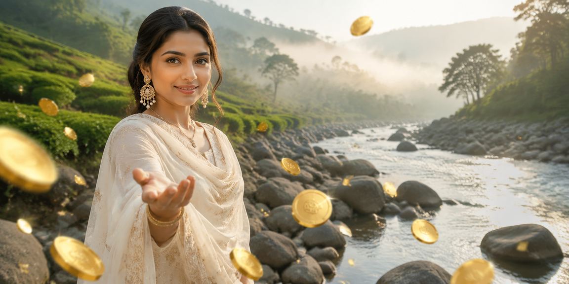 সিলেটের চা বাগানে একজন খেলোয়াড় 6033 - এ রামি গেম উপভোগ করছেন